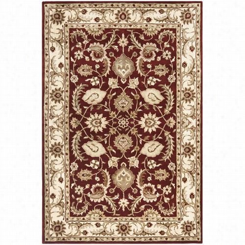 Safavieh Roy244b Royalty Wool Hand Tufted Red/ivory Rug
