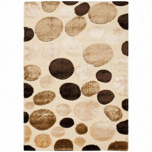 Safavieh  Sg352-1191 Miami Shag Polypropylene Power Loomed Cream/multi Rug