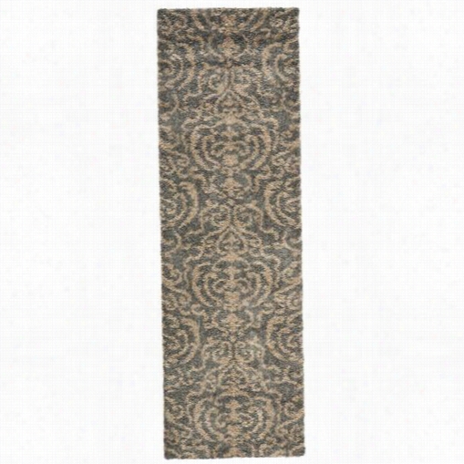 Safavieh Sg462-8013 Florida Shag Polypropylene Power Loomed Grey/bsige Rug