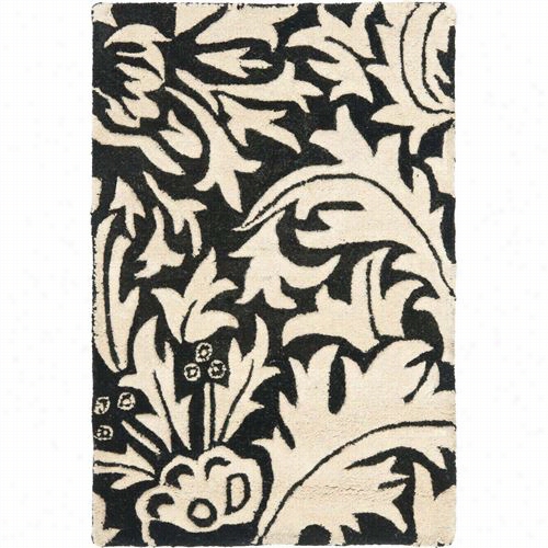 Safavieh Soh255b Soho Wool Hand Tufted Black/beige Rug