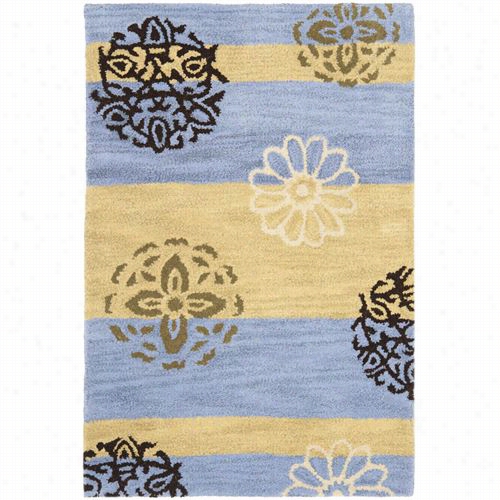 Safavieh Soh777b Soho Wool Hand Tufted Gold/blue Rug