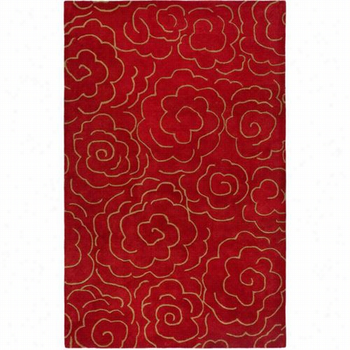 Safavieh Soh812a Soho Wool Hand Tufted Red Rug