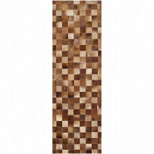 Safavieh Stl517b Studioleather Leather Hand Woven Brown/light Brown Rug