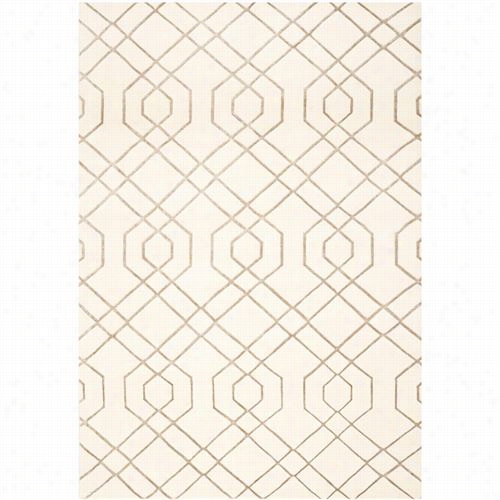 Safavieh Tb052a Tibetan Wool Pile Hand Knotted White Rug