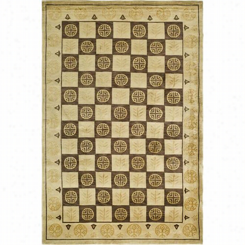 Safavieh Tb2443a Tibetan Wool And Silk Hand Knotted Green/lavander Rug