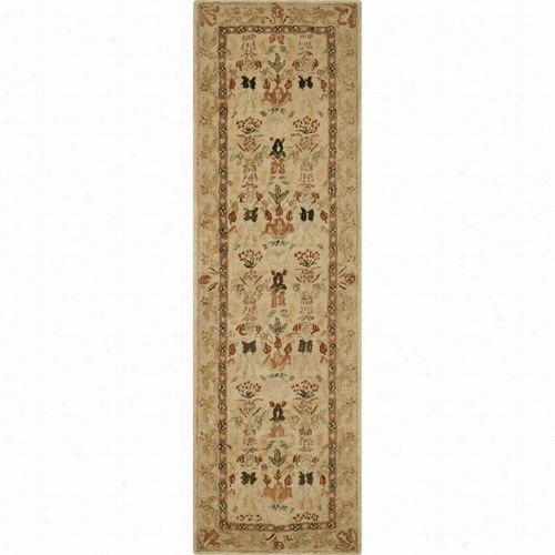 Safavie Htjm120a Taj Mahal Wool Hand Tufted Ivory/sage Rug