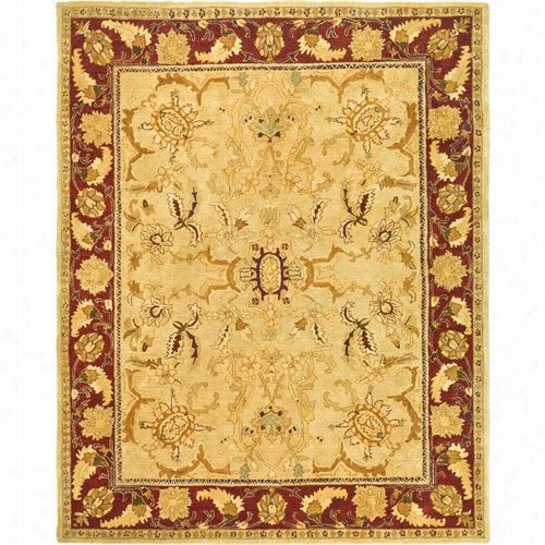 Safavieh Tjm121a Taj Mahal Wool Hand Tufted Sage/red Rug