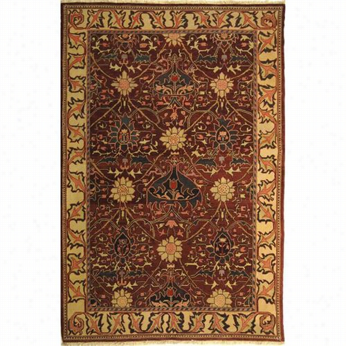 Safavieh Trk106b Turkkstan Hand Spun Wool  Hand Knotted Plum/ivory Rug