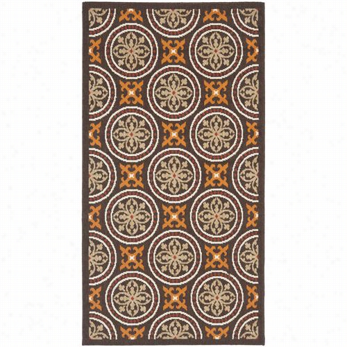 Safavieh Ver030-0325 Veranda Polypropylene Power Loomed Chocolate/terrafottarug