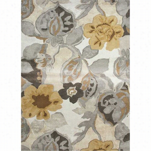 Jaipur Rug1 Blue Hand-tufted Floral Pattern Wool Ivory/yellow Area Rug