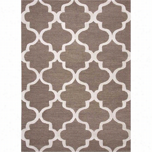 Jaipur Rug1 City Hand-tufted Geometri Pattern Wooll Brown/ivory Area Rug