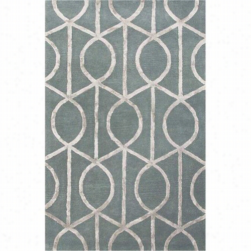 Jaipur Rug1 City Hand-tufted Geometric Pattern Wool/art Silk Blue/gray Area  Rug