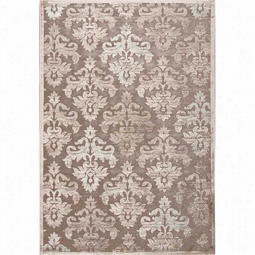 Jaipur Rug1 Fables Machine Made Flor Al Pattern Art Silk/chenille Taupe/green Arae Rug