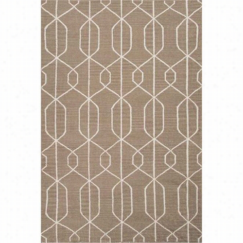 J Aipur Rug1 Maroc Flat-weave Geometric Pattern Wool Taupe/ivvory Gray Brown Area Rug