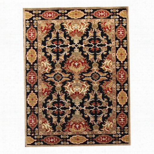 Jaipur Rug1 Poeme Hand-tufted Durable Wool Black/red  Area Rug