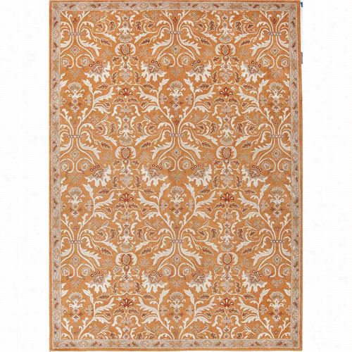 Jaipur Rug1 Poeme Hand-tuftec Oriental Pattern Wool Orange/ivory Area Rug
