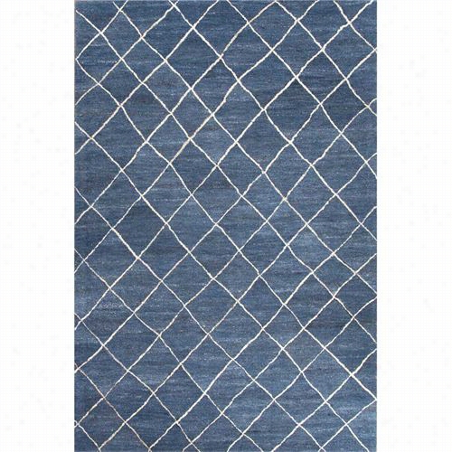 Jaipru Rug1 Riad Had- Tufted Permanent Wool Blue/viory Area Rug