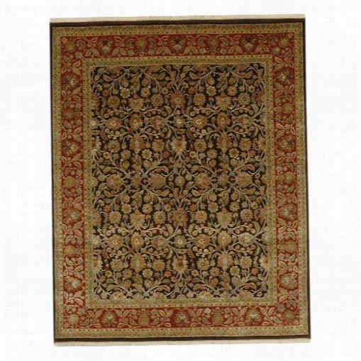 Jaipur Rug10016 Aurora Hand-knotte Doriental Pattern Wool/silk Brown/red Area Rug