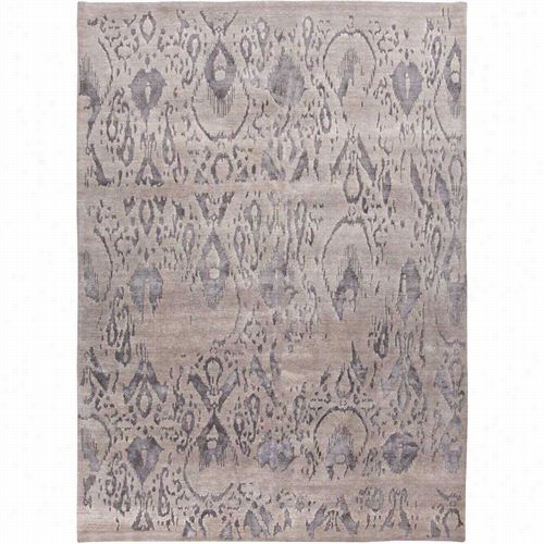 Jaipur Rug10099 Connextion By  Jenny Jones-globall Hand-kotted Tribal Pattern Woop/bamboo Silk Gray Area Rgu