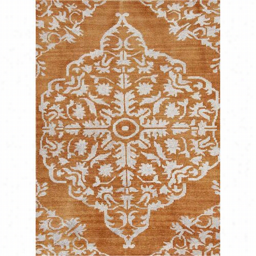 Jaipur Rug102 0heritage Hand-knotted Tone-on-tone Pattern Wool/art Silk Orange/ivory Area Rug