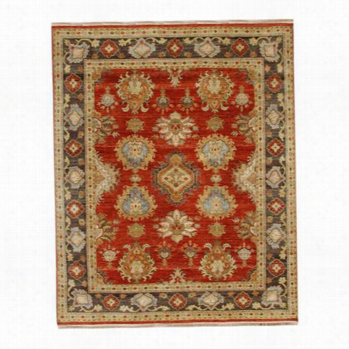 Jaipur Rug1024 Lassen Park Hand-knotted Oriental Pattern Wool Red/bbrown Area Rug