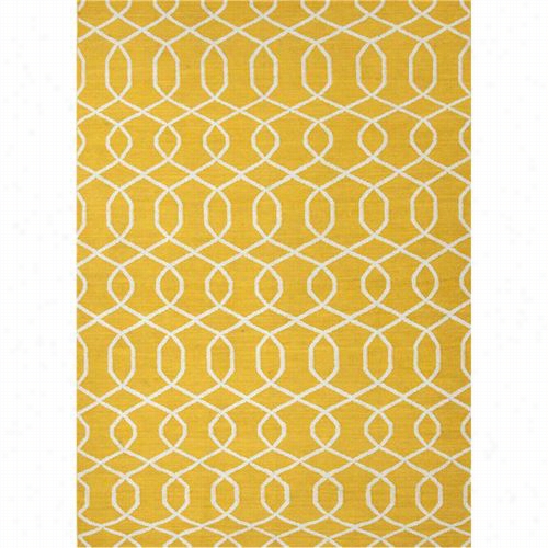 Jaipur Rug1027 Urban Bungallow Flat-weave Geomteric Patten Wool Yellow/ivory Area Rug