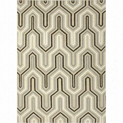 Jaipur Rug10274 Urban Bungalow Flat-weave Geimetric Pattern Wool Ivory/bla Ck  Ligh T Gold Area Rug