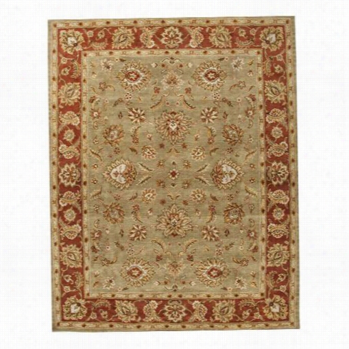 Jairu Rug1030 Mytbos Hand-tufted Oriental Figure Wool Green/red Area Rgg