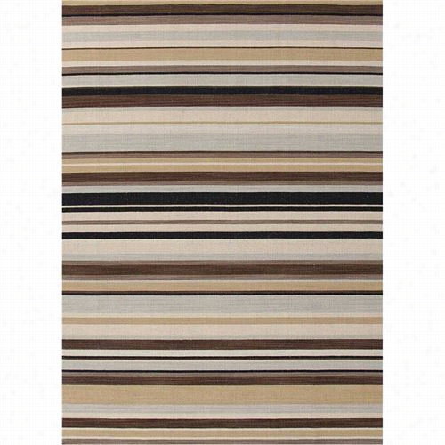 Jaipur Rug1037 Pura Vida Flat-weave Stripe Pattern Wool Ivory/brown Region Rug