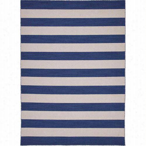 Jaipur Rug1039 Pura Vida Flat-wave Stripe Pattern Wool Blue/ivory Area Rug