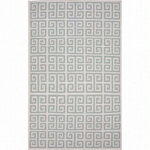 Jaipur Rug10421 Urban Bungalow Flat-weave Geometei C Pattern Wool Ivory/bluee Area Rug