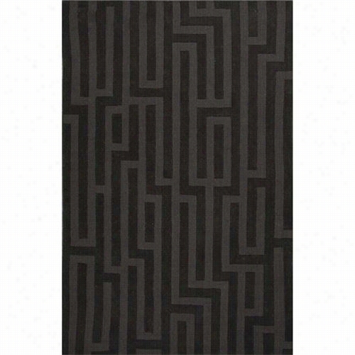 Jaipur Rg11 Metro Handmade Looped And Cut Wool Black/gray Solid Area Rug