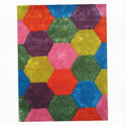 La Rugs Es-24 Exotic Multi-color Superficial Contents Rug