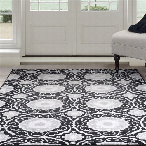 Lavish Home 62-11-hab Royal Damask Area Rug