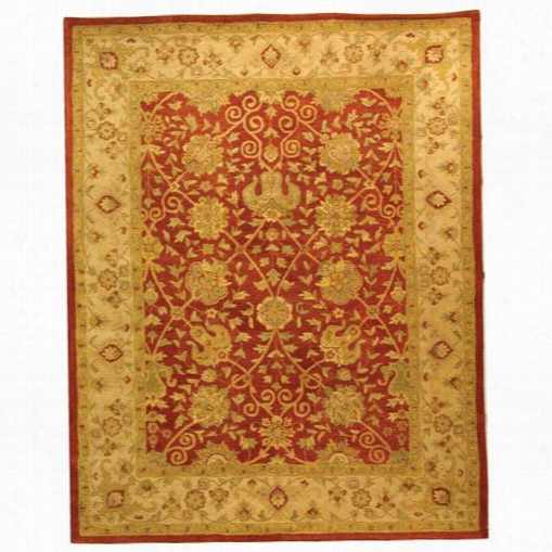 Safavieh At21a Antiquity Wool Hwnd Tufted Rust Rug