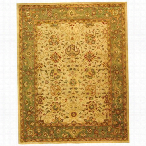 Safavieh At21f Ant Iquity Wool Hand Tufted Ivory Rug