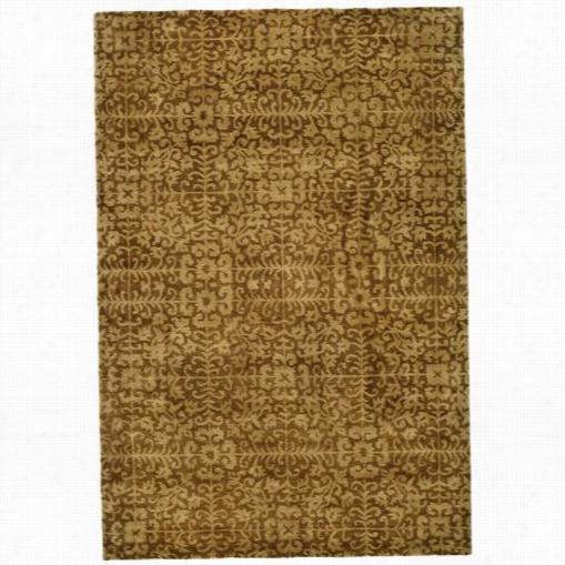 Safa Vieh At411a Antiquity Woool Hand Ugted Gold/beige Area Rug