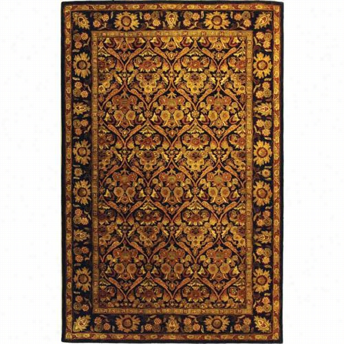 Safavieh At51b Antiqui Ty Wool Hand Tufted Dark Plum/gol Darea Rug