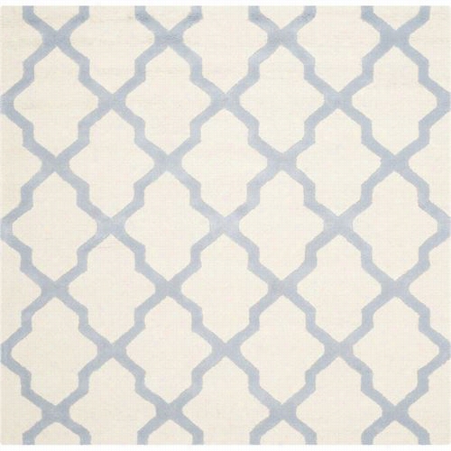 Safavieh Cam121f-6sq Cambridge Wooo Pile Hand Tufted Ivory/light Blue Rug