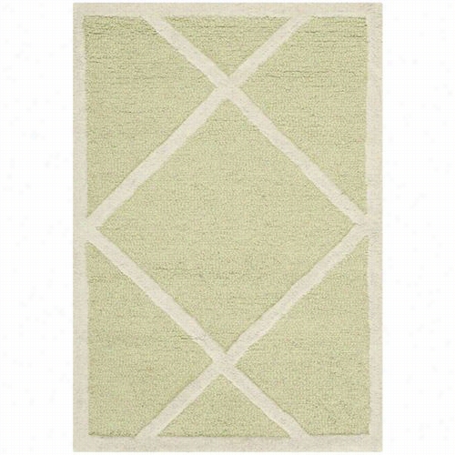 Safavieh Cam136b Cambridge Wool Hand Tufted Light Green/viory Rug