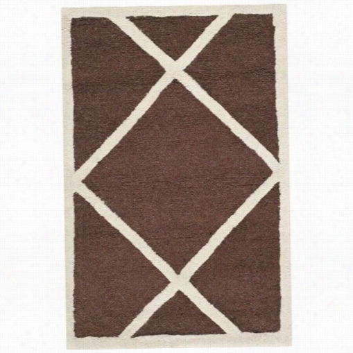 Safavieh Cam136h-2 Cambridge Wool Hand Tufted Dark Brown/ivory Rug