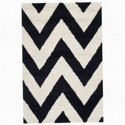 Safavieh Cam139e Cambridge Wool Hand Tufted Black /ivory Rug