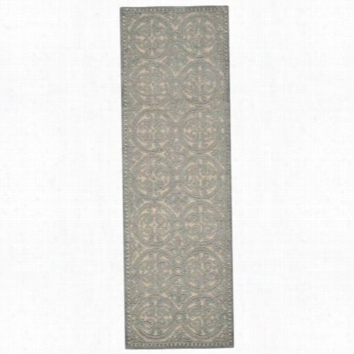 Saavieh Cam236a Cabmdige Wool Hand Tufted Dusty Bluee/cement Rug