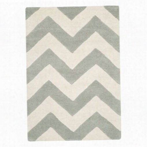 Safavieh Cht715e Chatham Wool Hand Tufted Grey/ivory Rug