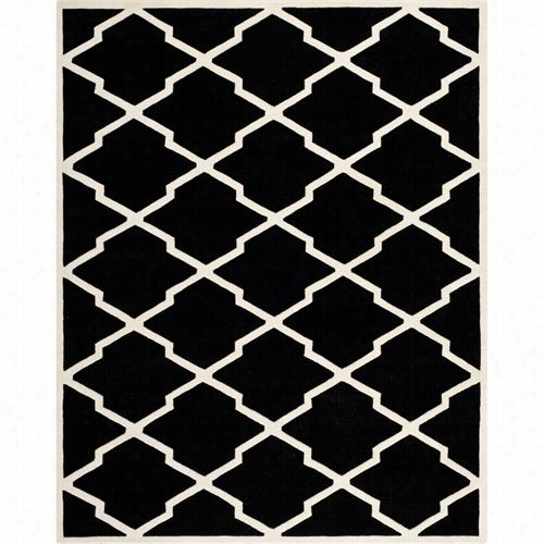 Safavieh Cht735k Chatham Wool Hand Tufted Black/ivory Rug