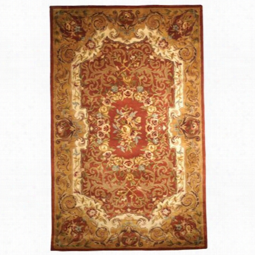 Safavieh Cl2223b Classic Wool Hand Tufted Rust/gold Rug