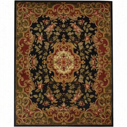 Safavieh Cl234d Classic Wool Hand Tuf Ted Black/green Rug