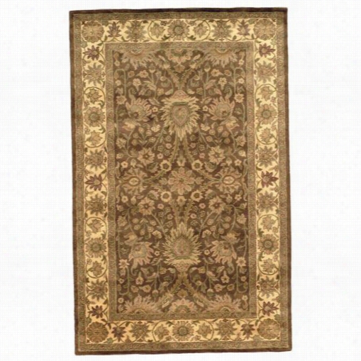 Safavieh Cl249a Classic Wool Hand Tufted Browwn/creem Rgu