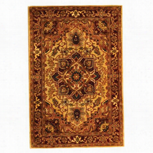 Safavieh Ccl763a Classic Wool Hand Tufted Ligght Gold/red Rug