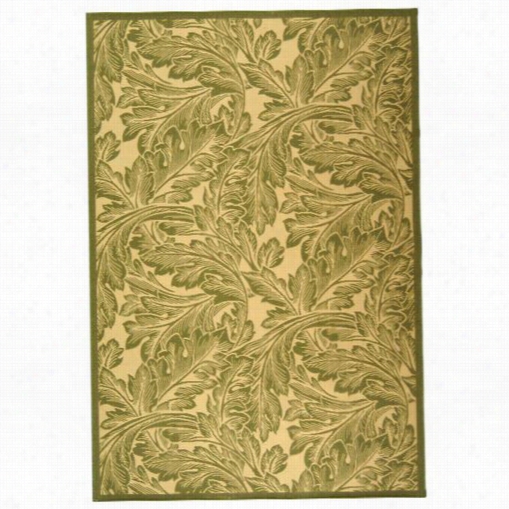 Safavieb Cy2996-1e01 Courtyard Polypropyle Ne Machine Made Natural//olive Rug